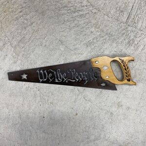 "We The People" Vintage Handsaw by Succulent Metals Welded Artistry